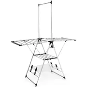 Giantex Clothing Dryer Stand Drying Rack w/6 Adjustable Height Laundry Rack Silver