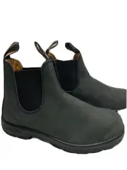BLUNDSTONE #587 CHELSEA BOOTS RUSTIC BLACK SIZE 8.5 US
