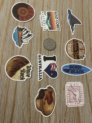 Iconic Australian Travel Stickers. Aussie. Caravan/car/projects.