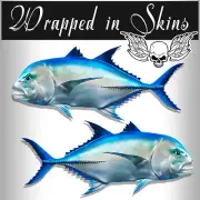 Giant Trevally Decals Fish Stickers Tackle Box RV Truck Trailer AFP-0018