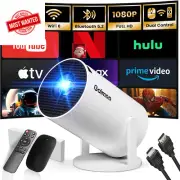Mini Projector 1080P FHD, 4K Support, Wifi, Bluetooth, HDMI, Adjustable Keystone