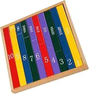 KOMBIUDA Wooden Decimal Bar Blocks Math Teaching for Boys and Girls Kindergarten Toy Early Education Toy Number Teaching Board