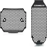 Motorcycle Rectifier Guard Oil Cooler Guard Grille Protector Compatible With Scrambler 2015 2016 2017 2018 2019 2020 2021 2022 2023 (Size : Scrambler LOGO-01)