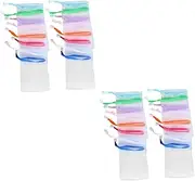 PLAFOPE 2sets Large Soap Net Holder Bar Soap Saver for Shower Foaming Pouch 30pcs*2 Random Color