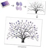 MAGICLULU Fingerprint Tree Guest Book for Wedding Party Home Decor Easy to Use and Sturdy