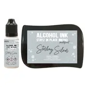 Pearlescent Sterling Silver Stayz In Place Alcohol Ink and Ink Pad CO728164