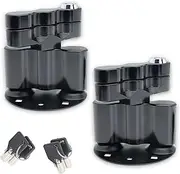 Wisdour Pack Mount Lock, Key Lock, Fuel Pack Mount Lock for RotopaX RX-LOX-PM, 2 Pack, Black