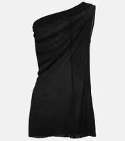 [Rick Owens] Rick Owens Athena one-shoulder jersey top AU 14 black