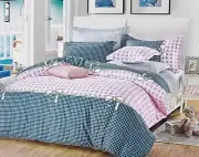 Pink Dots Queen Size Bed Quilt Doona Duvet Doona Duvet Cover Set