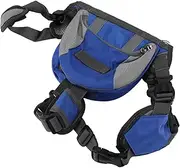 Dog Saddle Bag, Adjustable Pet Back Pack Breathable Reflective Strip for Large Dogs for Small Dogs for Medium Dogs(L)