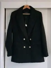 Decjuba Bridgette Black Boucle Blazer Size 14 BNWT - RRP: $189.95