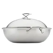 Wok with Glass Lid and Hybrid SteelShield Technology