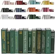Colorbloc 12 Decorative Faux Books for Bookshelf, Coffee Table, Entry Table Decor - Vintage Green Home Accents for Staging