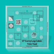 Creative Grids - 6 Inch Curvy Log Cabin Trim Tool Quilt Ruler