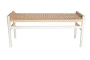 SK Designer Living | Replica Jorgen Baekmark J83B Bench Seat | 110cm | Bone White & Natural
