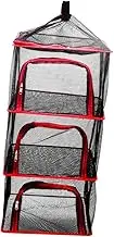 Perfeclan Foldable Drying Net 4 Layer Dryer Mesh Portable Equipment Storage Basket Camping Organizer for Camping Indoor Home Vegetables, Red