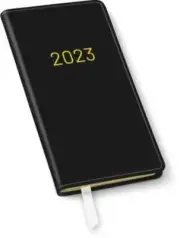 2023 Black Cambridge Monthly Pocket Planner - Appointment Organizer Book 6"x3"