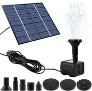 Pond Water Features 2.5W Solar Fountain Pump Bird Bath Garden Pool Pond Waterfall Fountain Solar Panel Powered Water Pump Fountain Supplies(Set B)
