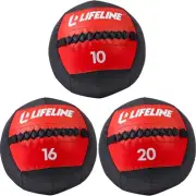 Lifeline USA Fitness Exercise Training Wall Ball - Black/Red