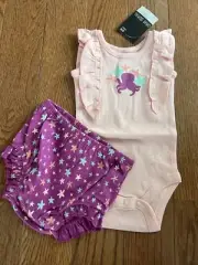 NEW NWT Okie Dokie Girls 6 Months Short Set With Skirted Bottom Octopus