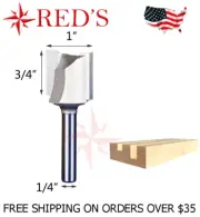 Tideway Carbide PRO LC01021604 1" Diameter straight 1/4" shank router bit