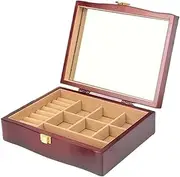 [CFZSALK] Necklace Organiser Solid Wood Jewelry Box Chinese Style Bracelet Earrings Watch Ornament Storage Box Earring Jewellery Box Necklace Jewellery Box(A) KeYJ