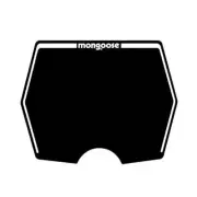 Mongoose 1982-1983 plate decal only - Black with White print - old school bmx