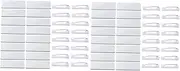 Operitacx 2sets Name Tag Clip Blank Name Labels for Printer Cleaning Sheets Sublimation Badge Reel Blanks Easy to Pin 16pcs*2