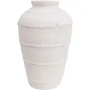 LVD Cement Urn Vase Home/Room Minimalist Tabletop Decor 35.5cm White Parga