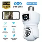 Security WiFi Camera E27 Bulb Light Dual Lens Camera 1080P Home Baby Pet Monitor