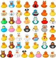 50Pcs Rubber Duck Baby Bath Toy for Kids, Assorted Colors Cute Mini Duck Toy, Novelty Bath Tub Pool Toys, Squishy Toys Set Birthday Party Favors (Duck Bath Toy)