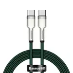 倍思BASEUS 1M/2M金屬卡福樂筆電PD充電線 雙TYPE-C數據線100W智能小米/華為/三星閃充線手機傳輸線快充線