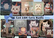 126 Cute Cats Commander EDH bundle - Custom Full Art Game Card