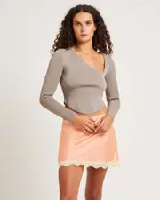 Bianka Cut Out Compact Knit Top