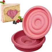 [Lurch] Germany FlexiForm 2 Piece Round Silicone Cake Mold with Heart Filling ø 8.2 Inches - Pink