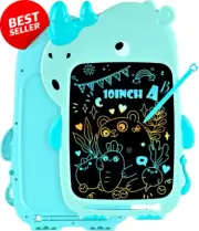 10 Inch LCD Writing Tablet, Colorful Rhino Doodle Board, Erasable Drawing Toy