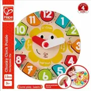 Hape HAP-E1622 E1622 Chunky Clock Puzzle, Multi-Colour