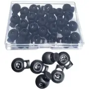 25 Pcs Adjustable Ball Cord Lock Round Toggle Stopper for Paracord Drawstring