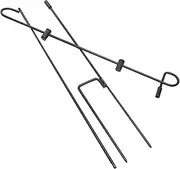 Abaodam 1pc Durable Iron Garden Flag Pole Stand Black Outdoor Flags Holder with Stopper Clip Easy to Assemble Sturdy Design for Seasonal Decorations Windy Conditions