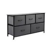 Levede 5 Chest of Drawers Storage Cabinet Dark Grey