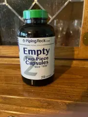 200 Piping Rock EMPTY Two-Piece Capsules Size 000