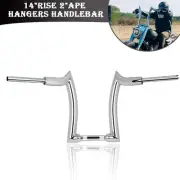 14'' Rise Handlebar Drag Bar Motorcycle Chrome Fit For Harley Softail AU