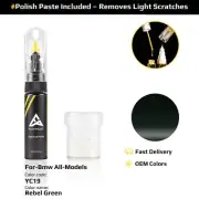 Touch Up Paint For Bmw All Models YC19 Rebel Green With Polish Paste