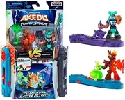 Akedo Legends of Power Storm - Versus Pack - 2 Mini Battling Warriors and 2 Battle Controllers - Burndown Versus Shred Head