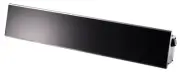 Infrared Radiant Heaters Remote IP65 Heating 1800W Relaxation Glass Black Silver