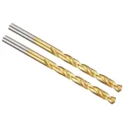 4.5mm Drill Bit Straight Shank 135° M2 HSS Titanium Nitride TiN Coated - 2 Pack
