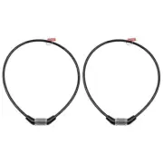 2X Bicycle Combination Chain Lock Cable 600mm 4-Digit Fixed Code Bike Password