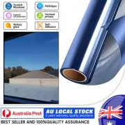 100x400cm One Way Mirror Reflective Window Tint Film Glass Solar UV Block Blue