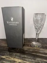 Waterford Crystal Stemware Golden Araglin Fluted Champagne Glass W/ Box