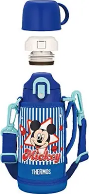 Thermos Water Bottle Vacuum Insulated 2-Way Bottle 0.6L / 0.63L Micky Bull-FHO-6